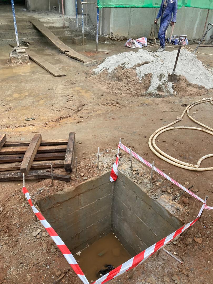 Construction site progress